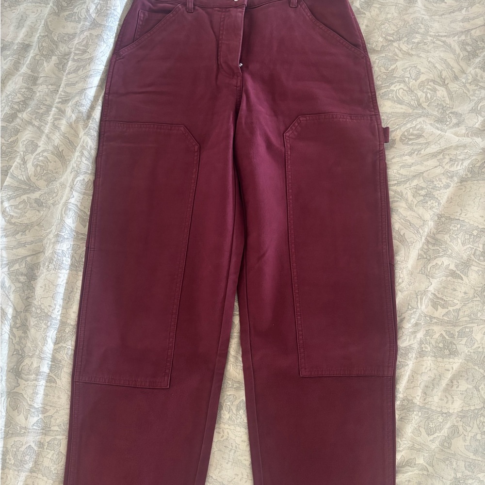 Wilfred Burgundy Trousers
